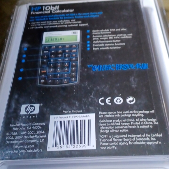 HP 10bll Financial Calculator.New in package! - Picture 6 of 10